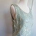 Reserved for Khendrix 1950s ice blue sequined shell wool tank top with white skirt