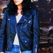 Vintage 1970s Black Leather BIKER MOTORCYCLE Jacket with ZiPPERS