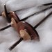 Hybrid Z and S twist reversible drop spindle, double spiral flute, laceweight MADE TO ORDER