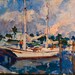Vintage Sailboat Painting