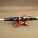 Classic Style Twist Ballpoint Pen - Rhodium - Teal Swirl Acrylic