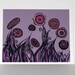 Purple Flowers Garden Drawing Art. Tangled Roots in Purple, Pink, Lilac, Magenta and Lavender. Abstract Botanical 8x10 Print For Girls