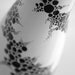 Upcycled Hand Painted Flower Vase with Abstract Winding Black Dots Design on White