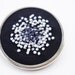 Outer Space Constellation Embroidered Abstract Brooch in Black, White and Gray Gradient, French Knots Hand-Sewn from Dark Grey to White