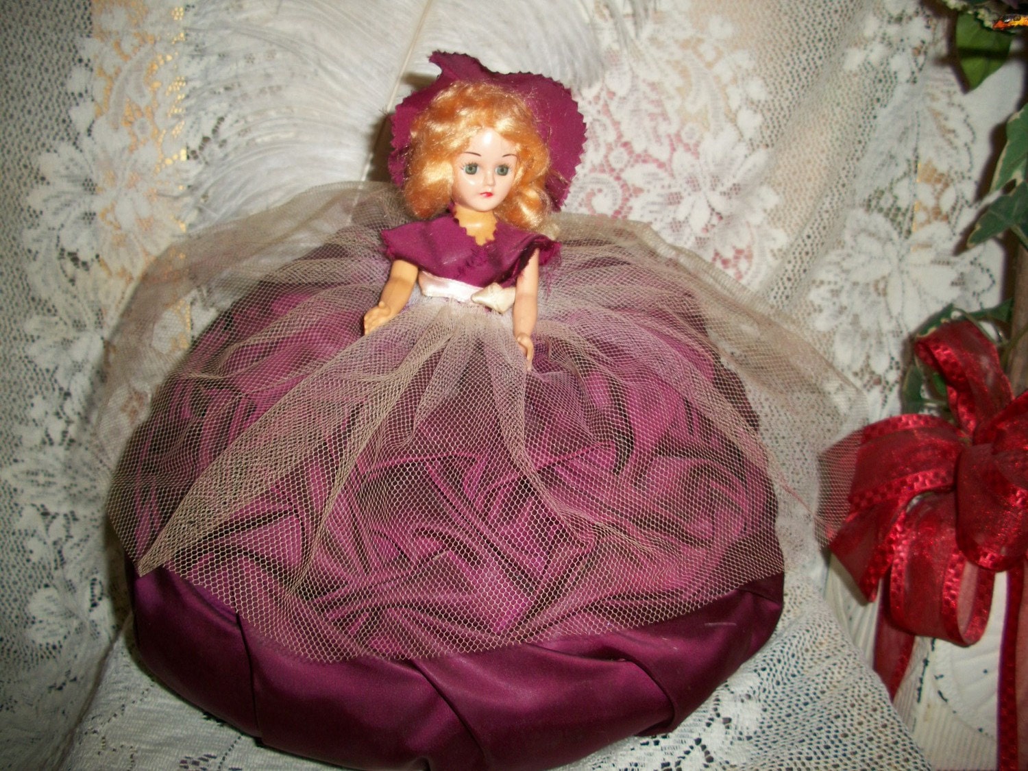 Vintage 50s Boudoir Doll Pillow