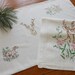 Cabin Style Hand Embroidered Pillowcase And Dresser Scarf