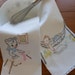 Vintage Hand Embroidered Flour Sack Dishtowels Mama And Papa Bear