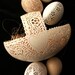 Hand Carved Victorian Lace Rhea Egg Basket