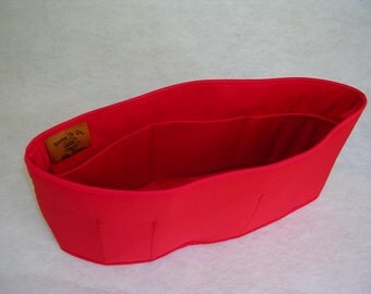 Purse To Go(R)Purse organizer insert transfer liner-Red color jumbo size (15 L x 7.5 H x 4 W)-Enclosed bottom-Change purses in seconds