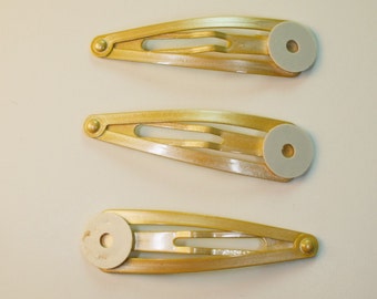 25PCS- 50mm,2inch Hair Snap Clips 8PCS Colors-Pearl Yellow(C522-Yellow)