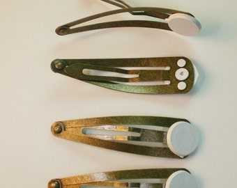 50PCS- 50mm,2inch Antique Bronze Hair Snap Clips 8PCS Colors-Antique Bronze(C522-Antique Bronze)