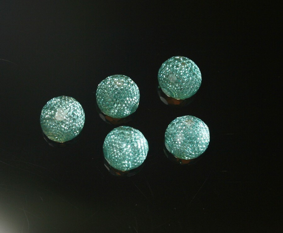 20Pcs8mm Blush glitter Golf Ball Style Epoxy Resin by onlyee