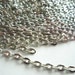 Small Oval Rolo 3mm Link Fine Chain in Antiqued Silver 163 Inches