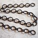 18 inch Black Large Oval Links Chain
