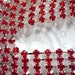 Sparkling Bright Red Glass 3mm Rhinestone Chain in Silver Setting - Qty 1 yard strand