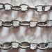 Textured Oval Rolo 4 X 6mm Chain in Antiqued Silver - 48 inches