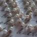 White 4mm Glass Pearls on Gold Beaded Chain - Qty 18 inch strand