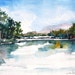 High Desert Lake - Original Watercolor Painting