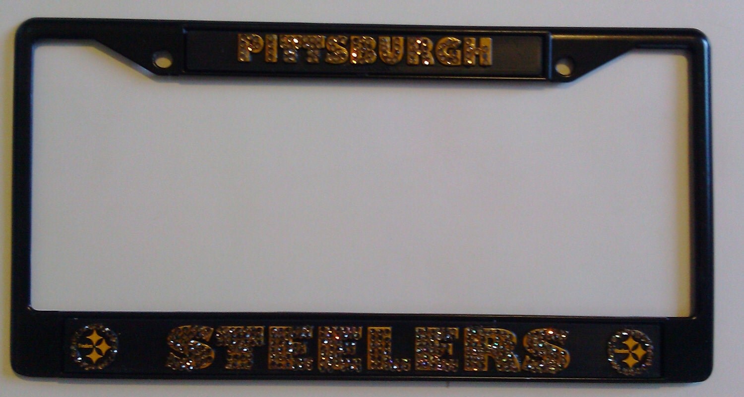 Pittsburgh Steelers Crystal License plate frame
