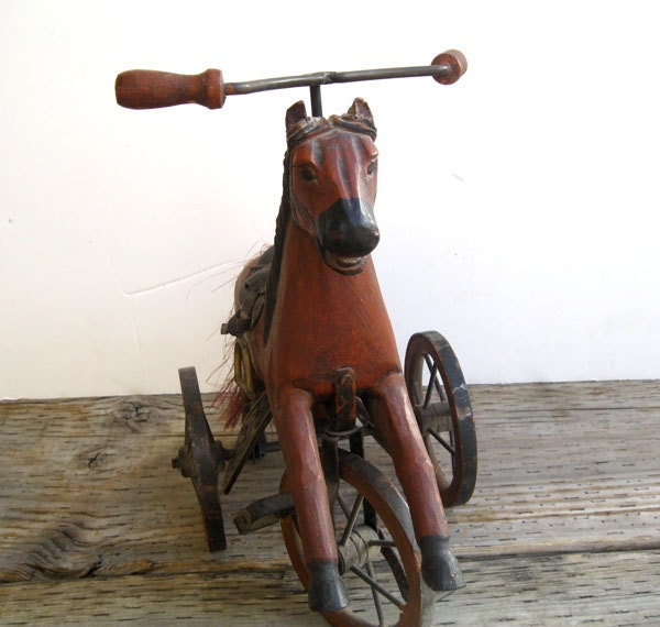 Horse Tricycle Decor Reproduction model of Children's