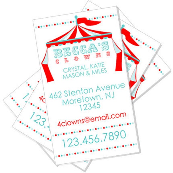 Big Top Calling Cards Il_570xn