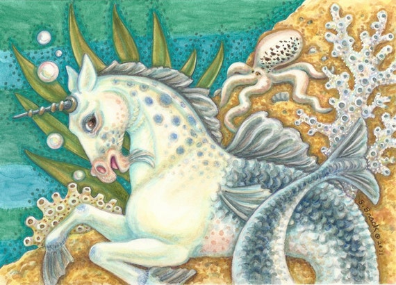 MERHORSE Mermaid UNICORN Seahorse Sea Horse Octopus Art Susan