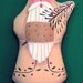 STENCILED BELSNICKLE Christmas SANTA CLOTH DOLL Primitive Folk Art Figure Susan Brack