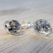 Raw Stones Speckled Herkimer Diamond Sterling Silver Stud Earrings