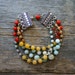 Bohemian Four Strand Stone and Brass Bracelet SALE