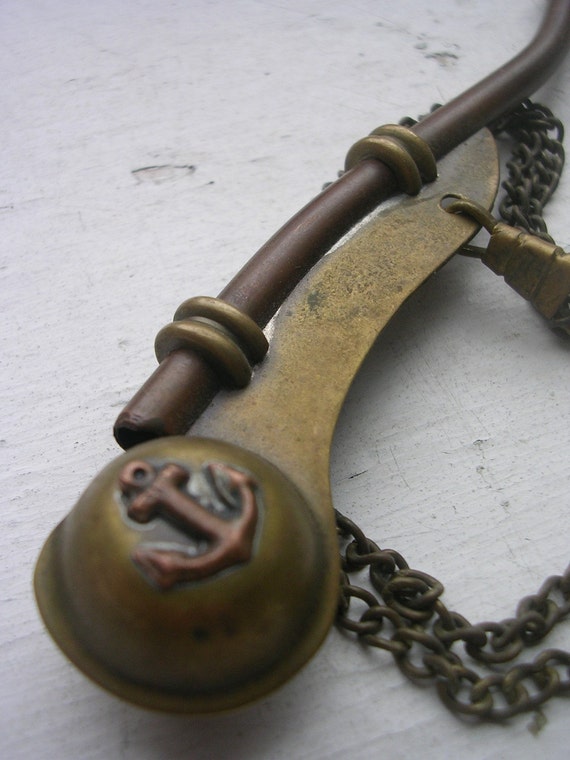 Vintage Sailors Whistle Brass and Copper