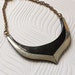 Metal and Horn vintage statement necklace. Handmade