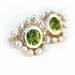 Earrings - Sterling Silver Flower and Peridot Stud Earring