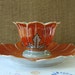 V I N T A G E 2 PC Noritake Morimura Orange Lusterware Bowl & Plate JAPAN
