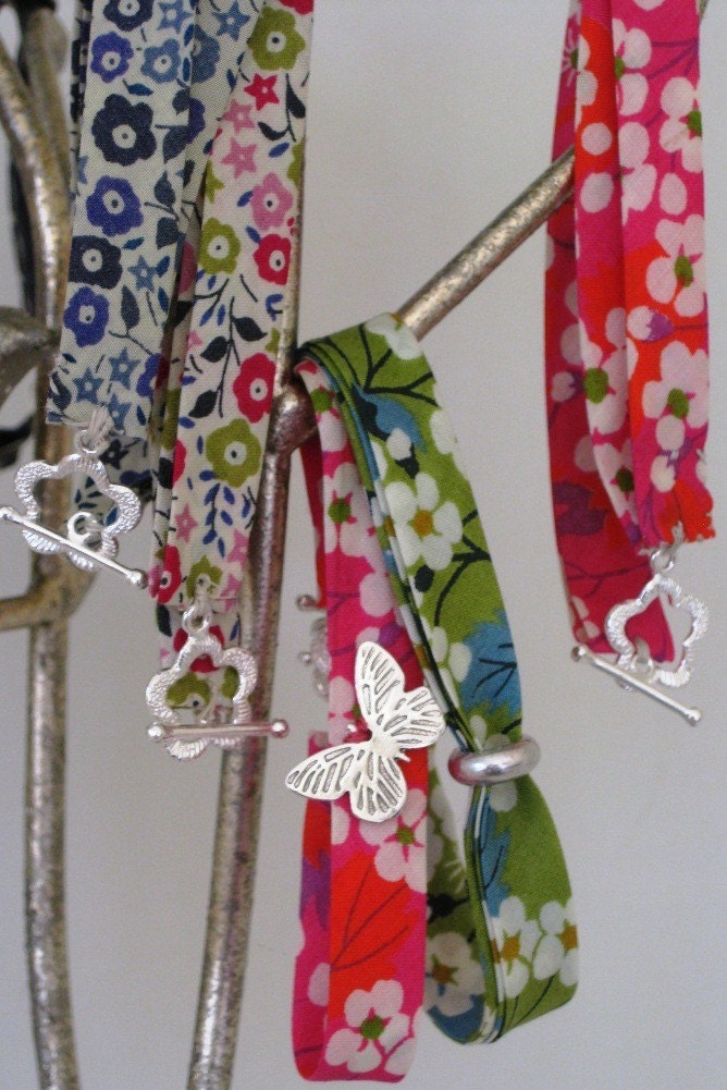 Bracelet Liberty Print Fabric.Stylish & Chic .Handmade