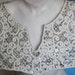 Fancy Embroidered Venice Lace Collar Applique With Sequins Yoke For Dresses, Fashion Projects, Altered Couture, Costume or Jewelry Design