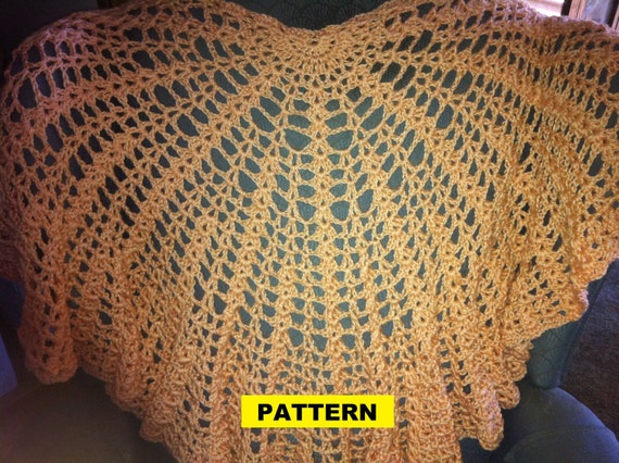 Crochet Pattern / SHELL SHAWL by CROCHETBYMELISSA on Etsy