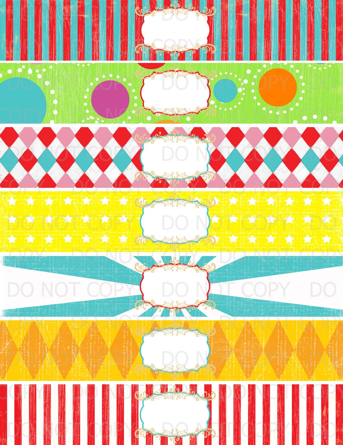 labels vintage water circus bottle DIY onelovedesignsllc or Carnival Printable by Vintage Circus