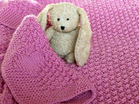 Baby heart blanket Knitting pattern