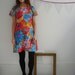 1970's Bright Print Mini Dress Size XS