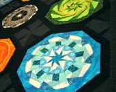 Quilt -Contemporary Geometric - OOAK - Kaleidoscope Dreams - Ready to Ship - Malibu Quilts