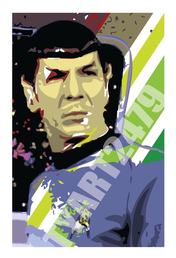 Wall Art Home Decor Mr. Spock Star Trek Pop Art Poster Print