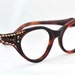 Vintage Cat Eye Glasses with Stunning Wings and Rhinestones