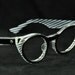 Vintage Cat Eye Glasses, LUMAR, Black with Clear Trim, Black and Clear Stripes, NOS New Old Stock
