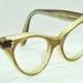 SWANK Classic Shape and Style Vintage Cat Eye Glasses, Light Brown Fading to Clear, Simple and Classic