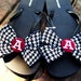 University of Alabama houndstooth bow embroidered monogrammed flip flops with bows