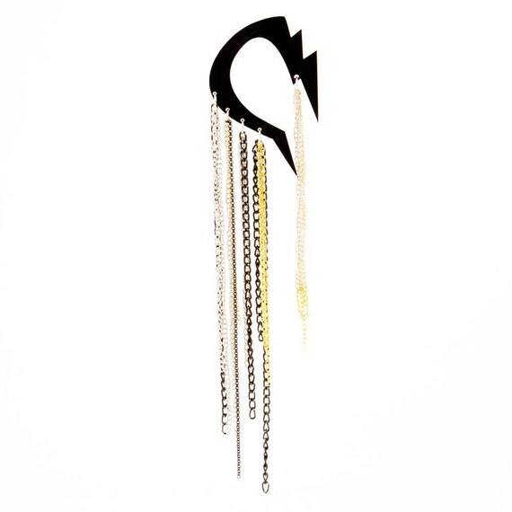 lightning bolt earring ear cuff by superwicked on Etsy