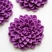 2 pcs Grape Blooming Chrysanthemum Flower Cabochons 32mm