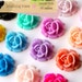 YOU CHOOSE 10 pcs Beautiful Blooming Rose Cabochons 28mm