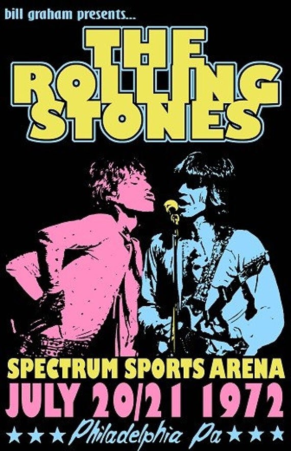 Items similar to Rolling Stones 1972 Tour Poster on Etsy