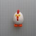 polymer clay chicken magnet